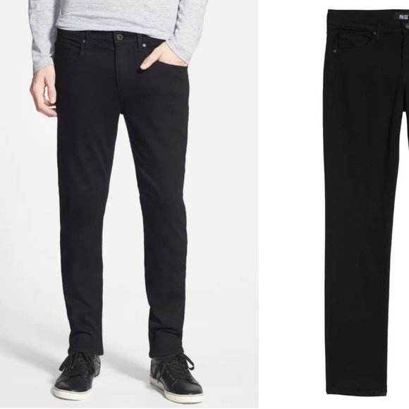 PAIGE Transcend Lennox Black Shadow Jeans size 31 inseam 34 $265 NWOT - Picture 2 of 2
